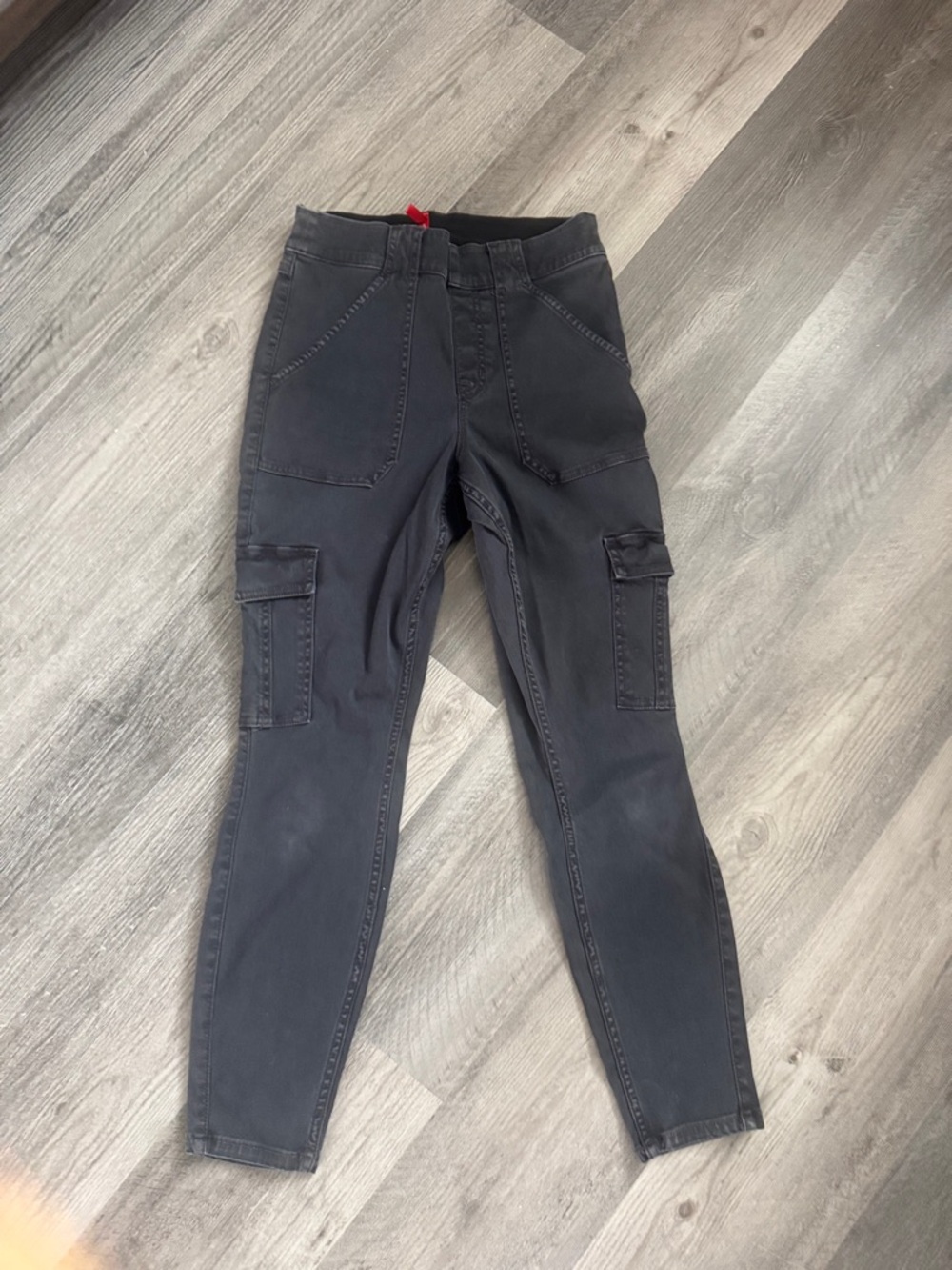 SPANX - Twill Cargo Pants - Black-  Medium Petite- Like New